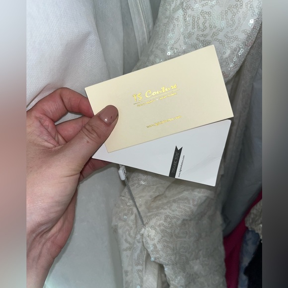 NWT LightInTheBox off the shoulder, white, sequin, floor length dress - Picture 6 of 8